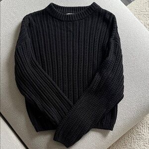 Classic Black Ribbed Sweater